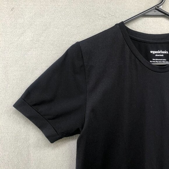 Organic Basics Active T Shirt Mens S-M Black Short Sleeve Nylon Hiking Biking - Picture 5 of 10